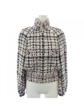 Chanel Jacket Black 34 White Pink